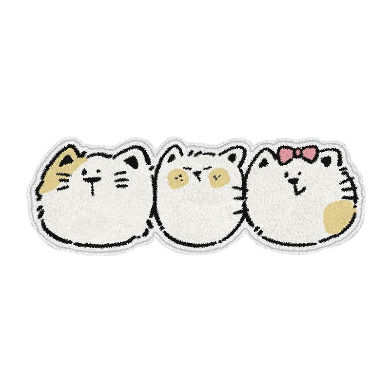 Faux Cashmere Rugs Christmas Decoration Rug Cartoon Dog Bedroom Carpet Rugs Imitation Cashmere Floor Mats Soft Non-slip Bath mat