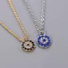 Thin Fashion Pendant Evil Eye Blue Rose Gold/Silver Color Chain Jewelry Necklace Choker Accessories