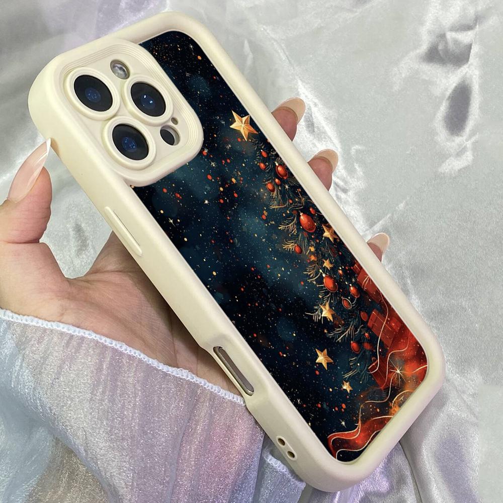 JT261 Glowing Christmas Tree for iPhone 17 16 15 14 13 Pro Max Samsung S26 S25 Ultra A17 A16 A07 A56 A36 Xiaomi 15T Redmi 15c Note 14 13 12 Soft Case