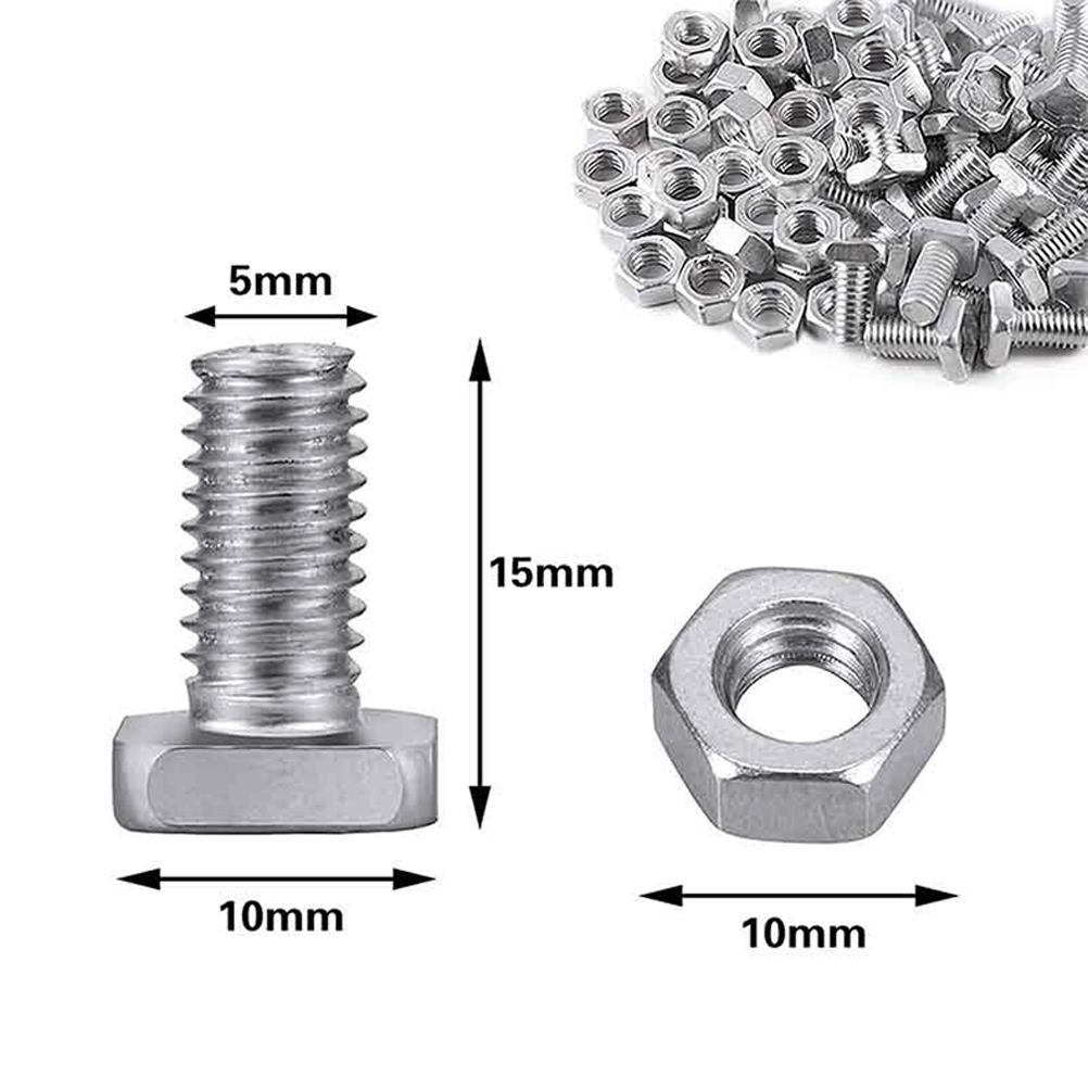

50Pcs Aluminium Nuts Set Greenhouse Rust Proof Nuts for Patio Greenhouse Accessories