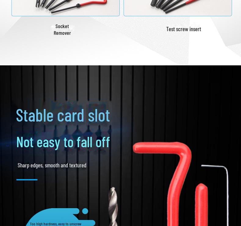 131-teiliges Gewindereparaturset für Autos zum Schraubenschneiden und zur Reparatur von Hardware.