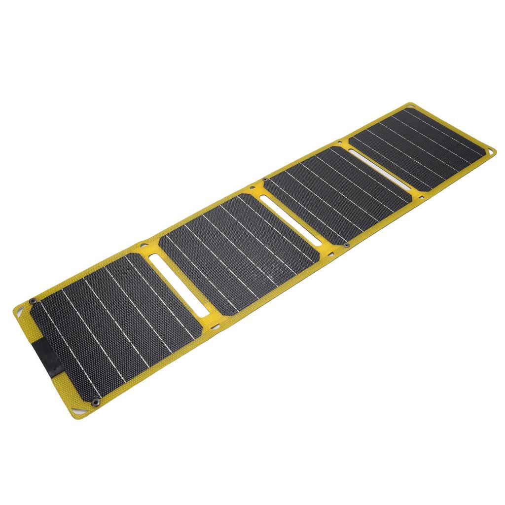 Solar Panel Charger Monocrystalline Silicone ETFE 4 Folding Super Slim Double Type C Solar Charger for Laptops Phones