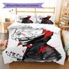 DAN DA DAN Pattern Bedding,Quilt Set Quilt Cover Pillowcase Home Birthday Gift (1 * duvet cover + 2 * pillowcase, without core)