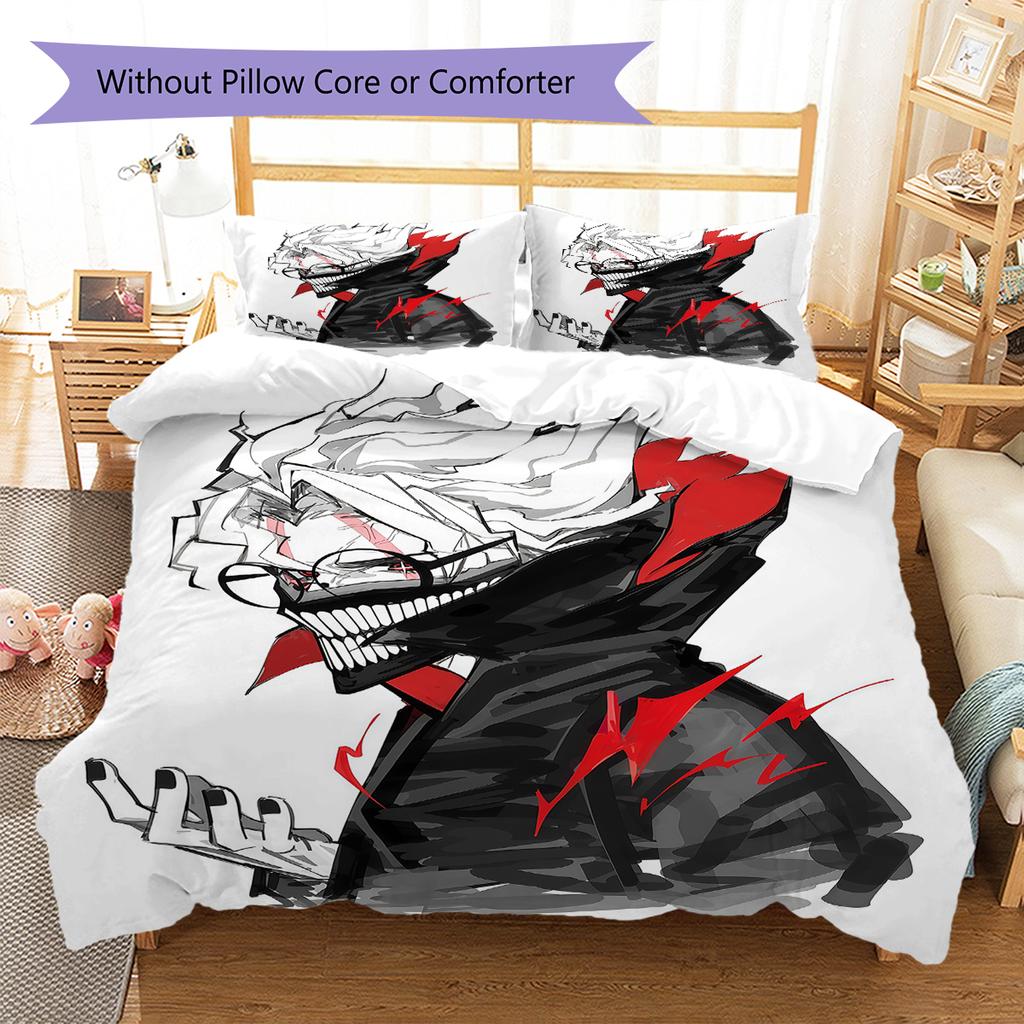 DAN DA DAN Pattern Bedding,Quilt Set Quilt Cover Pillowcase Home Birthday Gift (1 * duvet cover + 2 * pillowcase, without core)