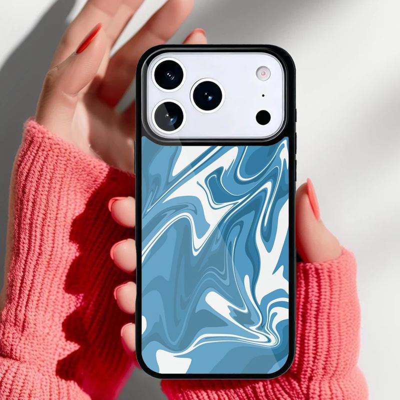Liquid Swirl Abstract in Neutral Blue Grey Phone Case for iPhone 17 16 15 14 13 Pro Max Back Cover for 12 11 Pro Coque