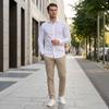 Emporio Armani Solid Color Single Breasted Long Sleeve Shirt Men Shirts White 6L1C86-1N8JZ-0166