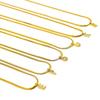 Gold-Plated Titanium Steel Snake Chain Pendant Necklace - Casual & Versatile for Girls (Style YS44)