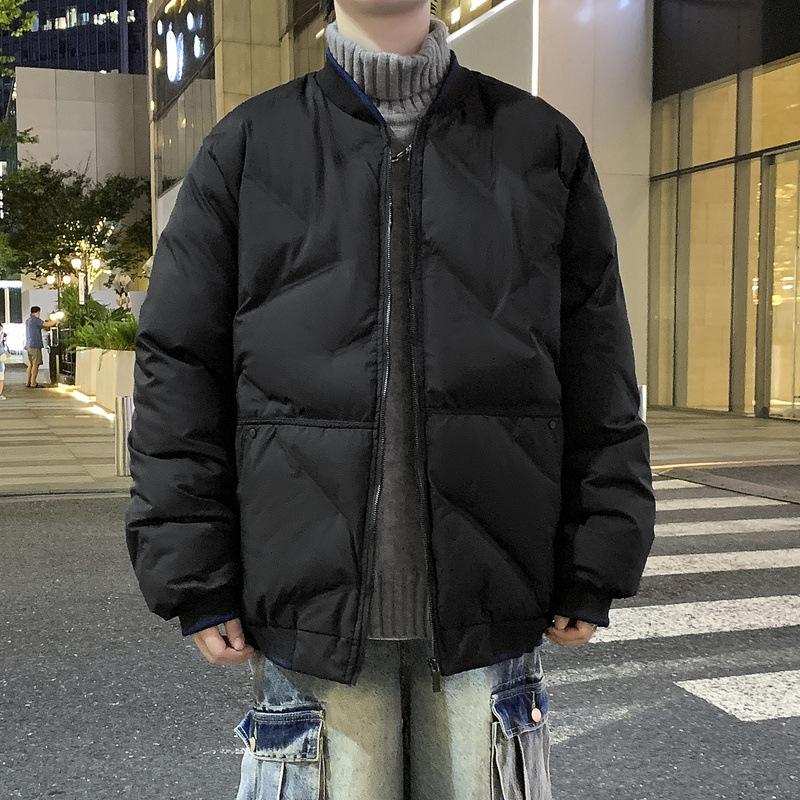 Large Size Cotton Clothing Men's Winter Loose Baseball Collar Thickened Couple Paragraph Cotton Jacket Thickened Warm Fashion Casual Jacket