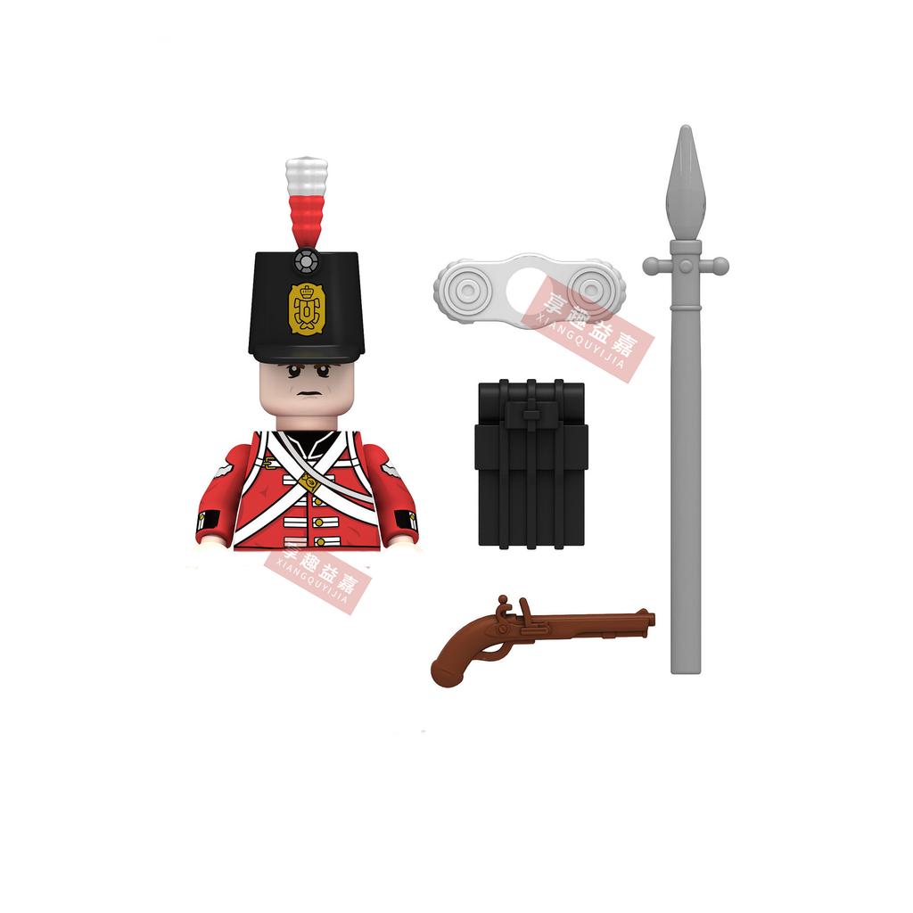 Military affairs Napoleon French Cuirassier Dragoon Building Blocks Model Bricks mini Action toy Figures Toy gift for children