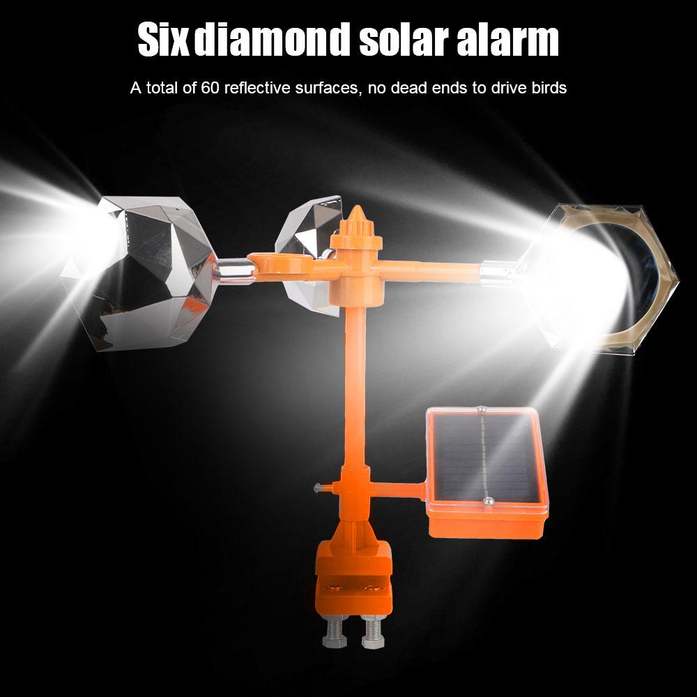 Voice Bird Repellent Solar Reflective Bird Repeller Wind Power Birds Repeller 360° Driving Device for Outdoor Garden Birds Control Scarer