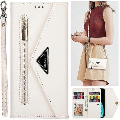 Compatible With Samsung Galaxy S9 Plus Case Detachable Crossbody Neck Strap Lanyard Case Zipper Purse Shoulder With 6 Card Holders Cover Premium Pu Le