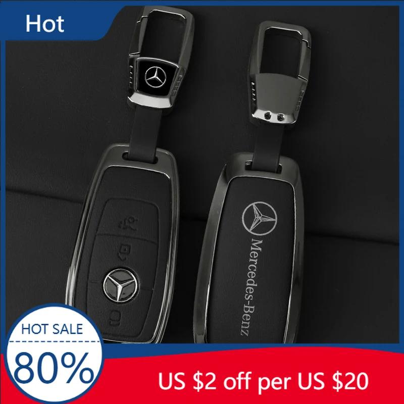 EXY1 Hot 2025 Car Leather Key Full Case Shell Holder Protection Cover For Mercedes Benz AMG W204 W205 W203 W211 W212 W213 W201 W210 W