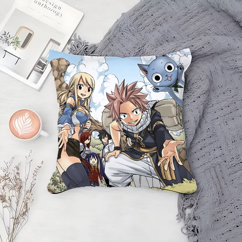 Cartoon F-Fairy Tail-MT Animal Pillow Case Printing Pillowcase Living Room Sofa Cushion Cover Bedroom Room Decor