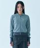 Tuomio Button Stripe Hood Zip-Up [Heather Gray]