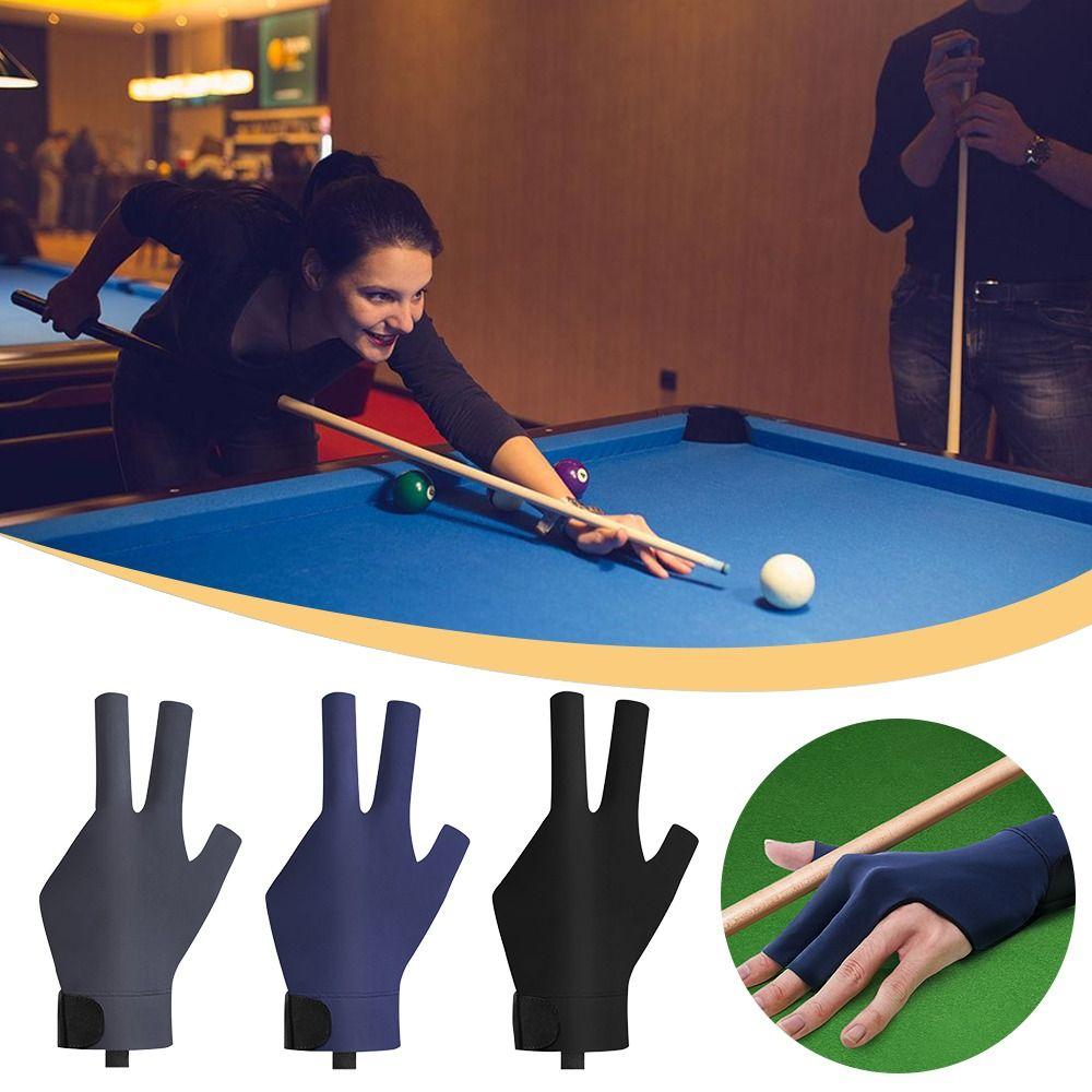 

Non Slip Three Fingers Glove Left Hand Snooker Billiard Glove Billiard Accessories чорний