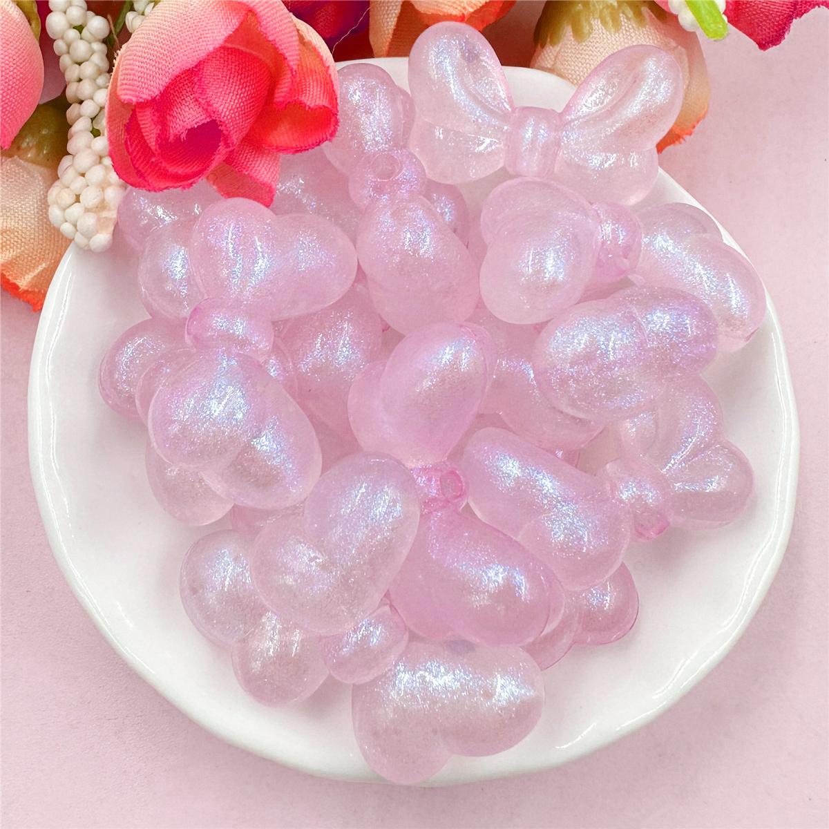 

Акриловые 20 шт./компл. бусины-бабочки для изготовления ювелирных изделий для волос около 16 мм * 27 мм, блестящая пудра, модные аксессуары для самостоятельного изготовления бисера для ожерелья, сережек с отверстием розовый