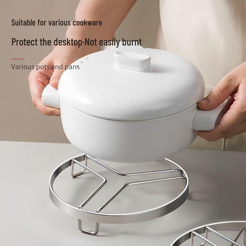 Universal Stainless Steel Steaming Rack and Heat Insulation Pad for Rice Cookers and Pots