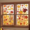 164 PCS Fall Window Clings for Glass Windows Autumn Window Clings Stickers Maple Leaf Window Stickers for Thanksgiving Autumn Home Office Decorations