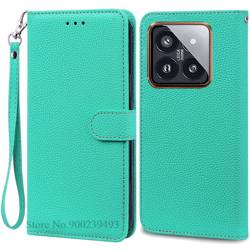 Mi 14 Mi14 Xiaomi14 Pro Case For Xiaomi 14 Case Leather Wallet Flip Case For Xiaomi 14 Pro Cover Coque For Xiaomi Mi 14 Fundas