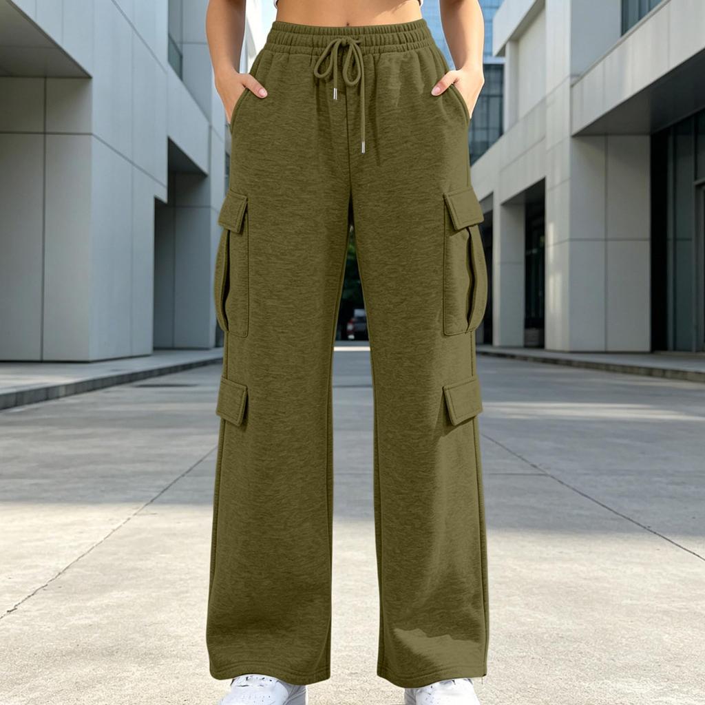 Women's High Waist Casual Joggers with Pockets Color Athletic Pants