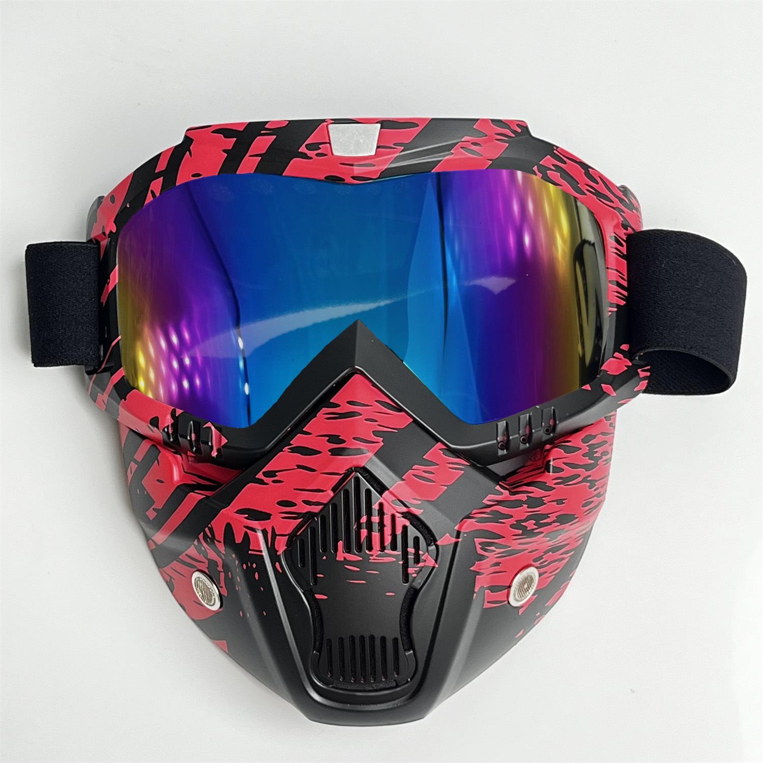NAFEIB Windproof Skiing & Motorcycle Goggles - TPU Protective Eyewear One Size