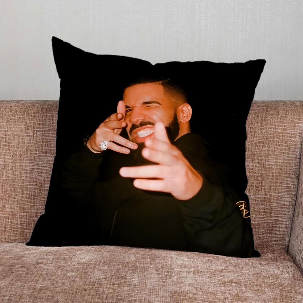 Rapper D-Drake Pillow Case For Home Bedroom Car Office Decoration Living Room Sofa Cushion Cover Suitable