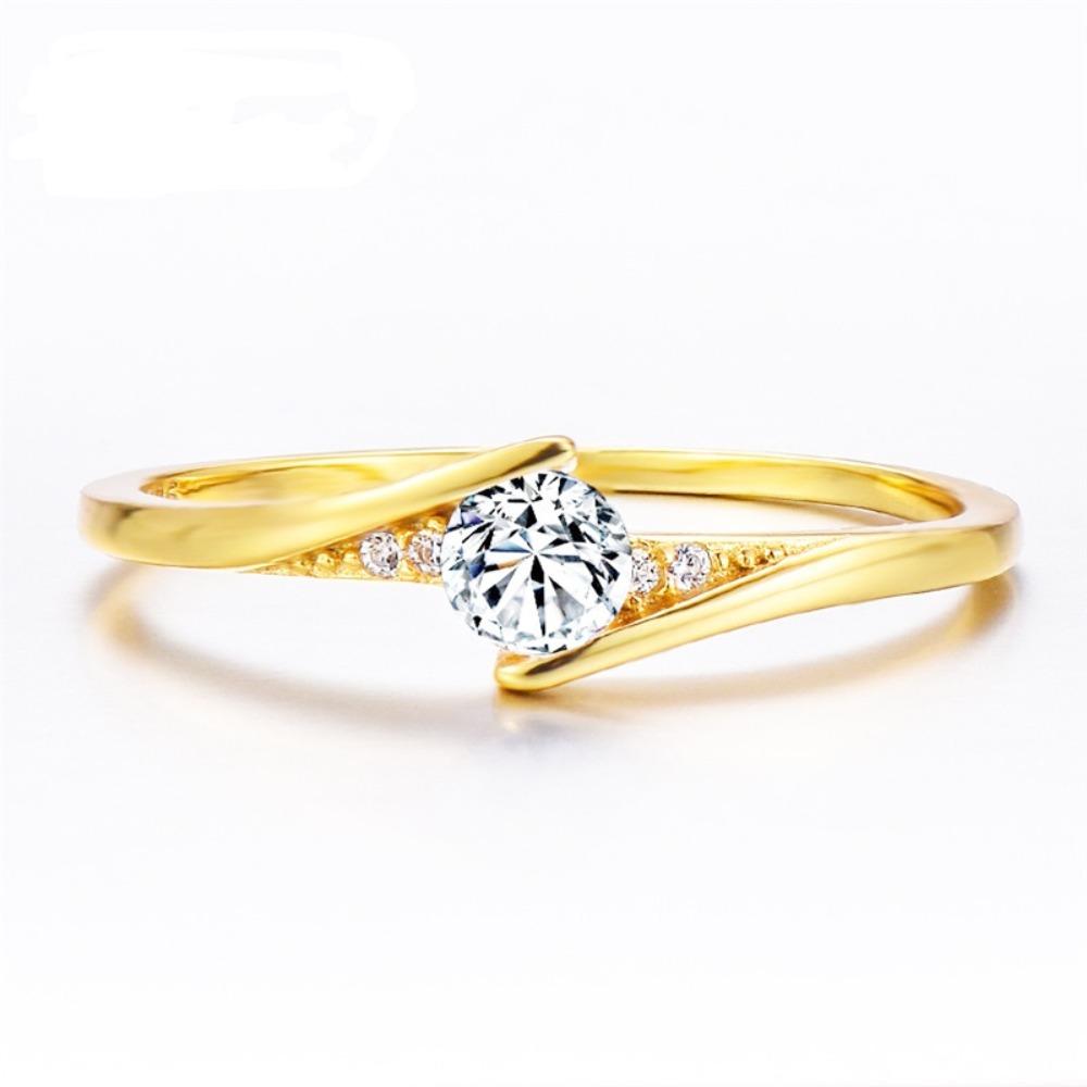 

Fashion Gold Tone Rings for Women Romantic Proposal Engagement Jewelry Gift no. 5 золотой