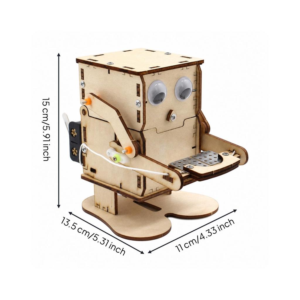 DIY Robot Kit Science Puzzle Teaching for Classroom, Students, Hobby Builders