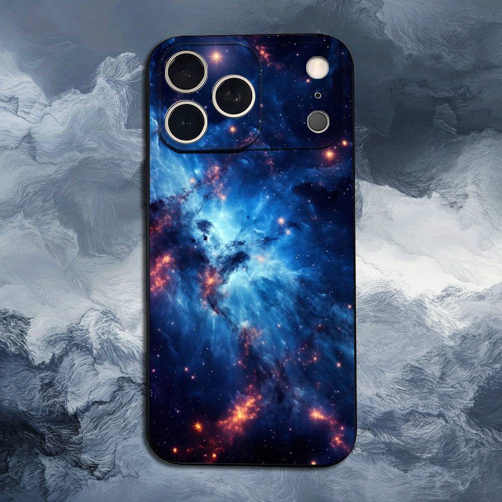 Space For Galaxy Universe For iPhone 13,16,11,14,17,12,15,Plus,Pro Max,XS,X,XR,SE,Mini,8,7,Phone Case Soft Silicone Black