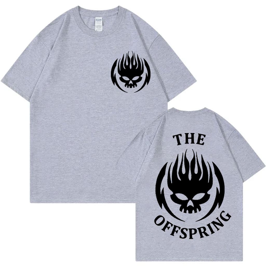 Punk Rock Band The Offspring Logo Print T-shirt Men's Women's Fashion Casual Short Sleeve T-shirts 100% Cotton Oversized T Shirt