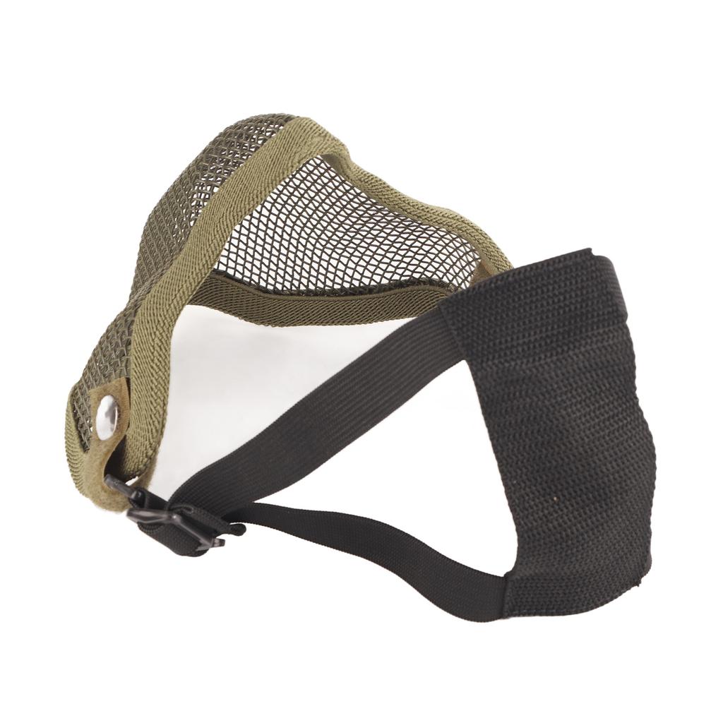 Half Face Guard Protective Steel Mesh Cool Design 54 To 62cm Head Cover for Outdoor Activities