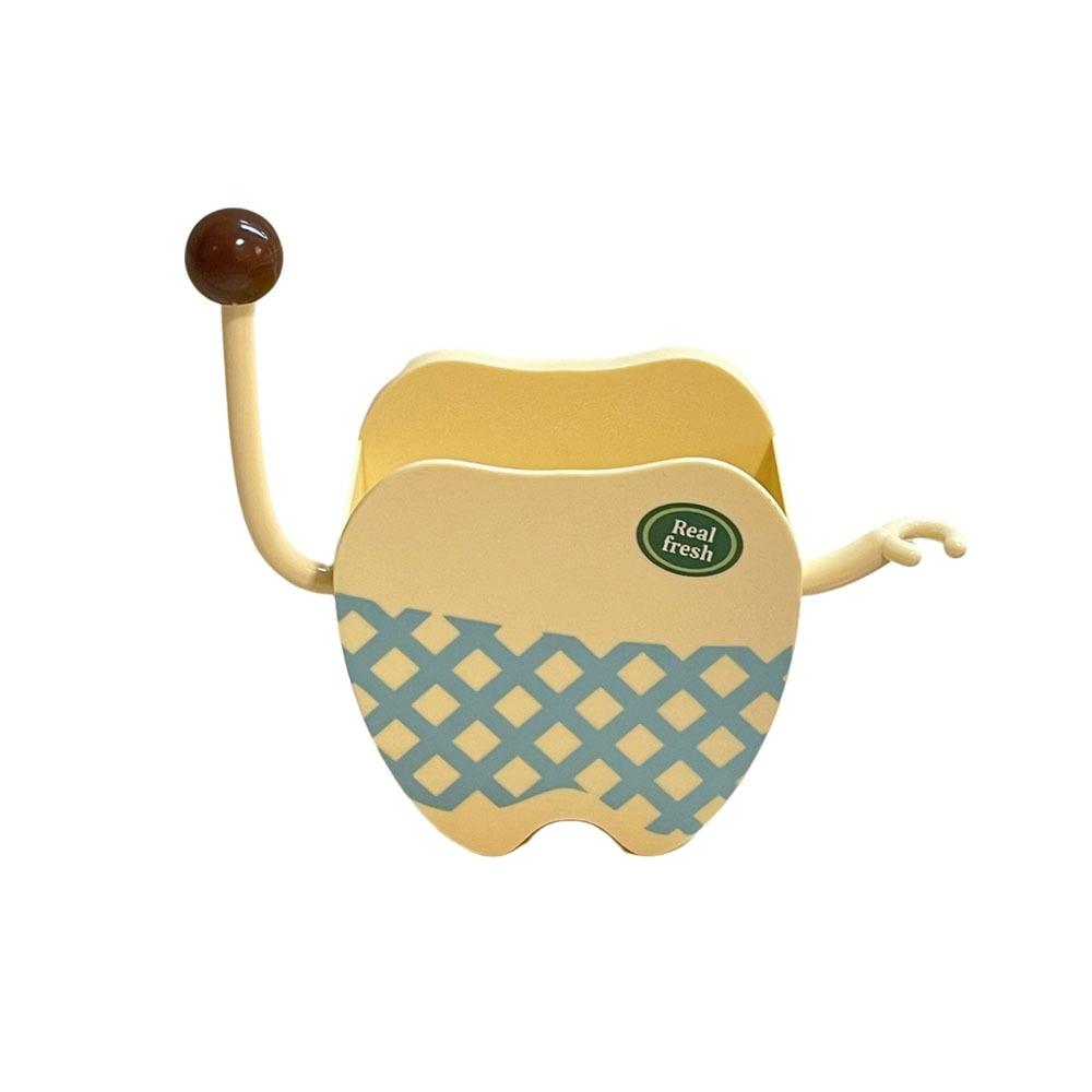 Tooth Shape Toothbrush Holder Plastic Sundry Storage Box Cute Bathroom Shelf  Kitchen