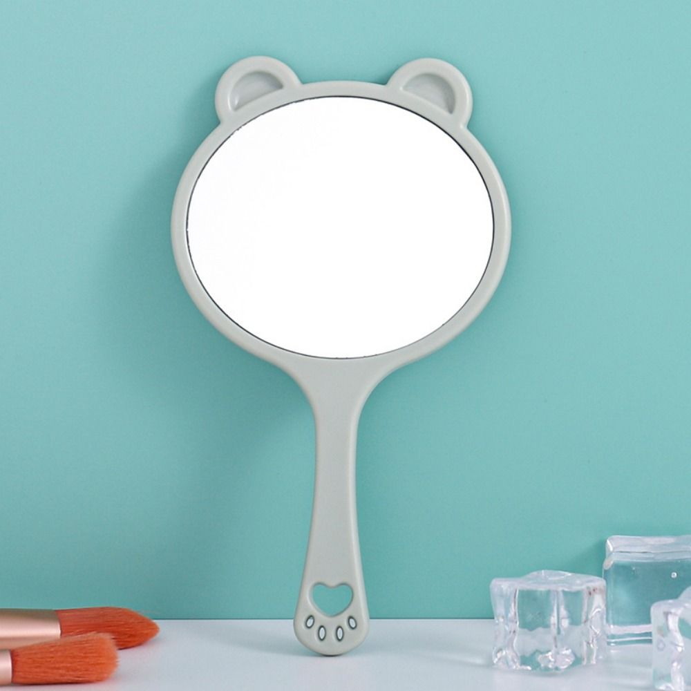 Cartoon Bärenkralle Spiegel Einzigartiger Kosmetikspiegel Tragbarer Bärenkopf Handspiegel Mädchen