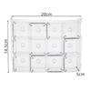 Conjunto de 12 Caixas Transparentes à Prova de Poeira para Embalar Doces Caixas de Armazenamento de Plástico para Doces e Biscoitos Recipientes Quadrados Cúbicos