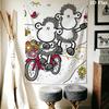 Sheepworld Wall Tapestry Aesthetic Wall Hanging Printed Fabric Blanket Decorative Tapestries for Bedroom Living Room Home Decor