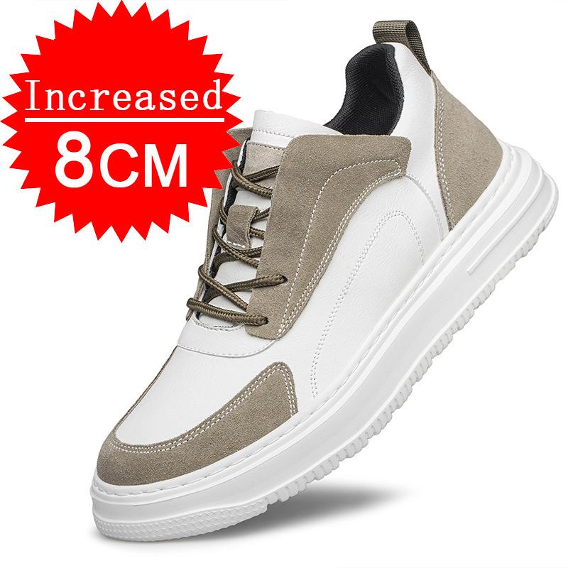 Outdoor Casual Shoes Genuine Leather Men Heightening Shoes Running Sport Shoes Retro Style Man Trainers Outdoor Shoes Size 36-47