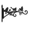 Wall-Mounted Plant Hanger with Bird & Leaf Design - Heavy-Duty, Easy-to-Install Hook for Outdoor Flower Baskets