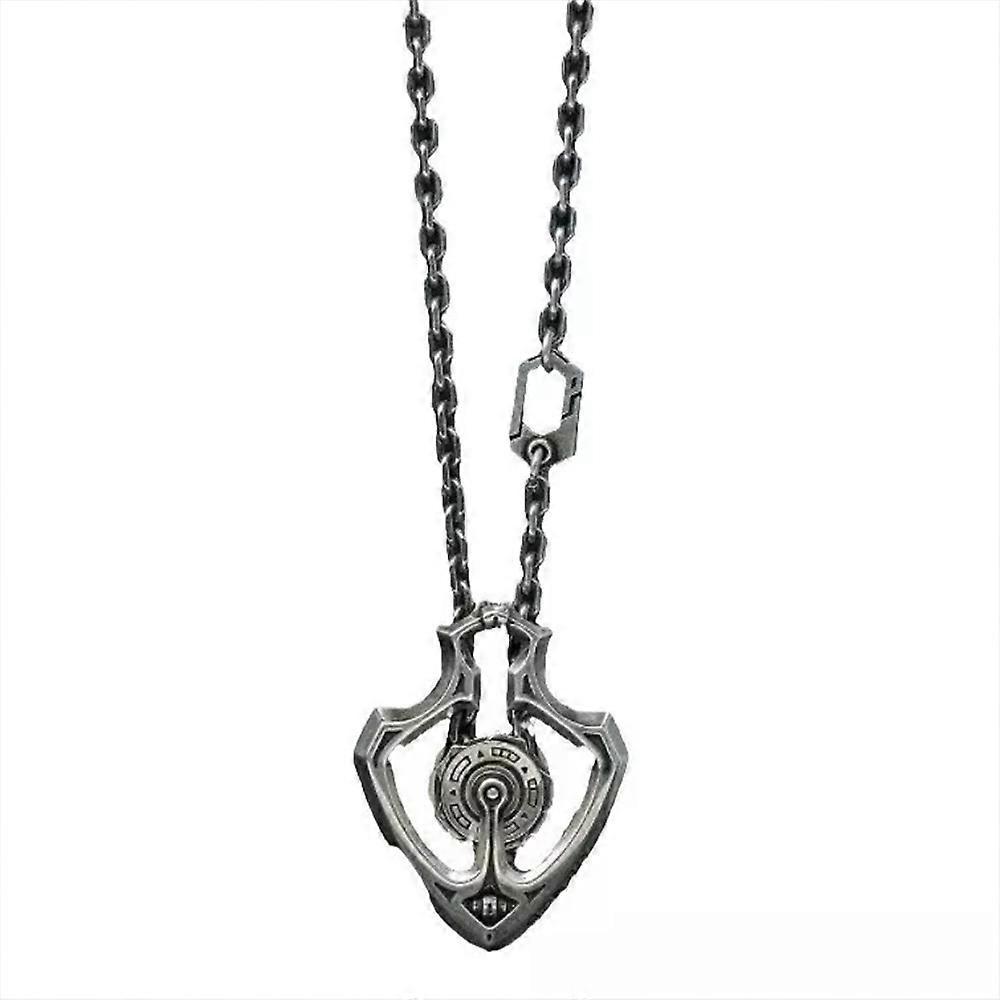 Collier pendentif engrenage mécanique rotatif, Collier engrenage punk rétro