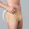 Men Breathable Mid-rise Underpants Solid Color Butt Lift Shaper Hip Pad Shorts Panties Fake Butt Seamless Underwear