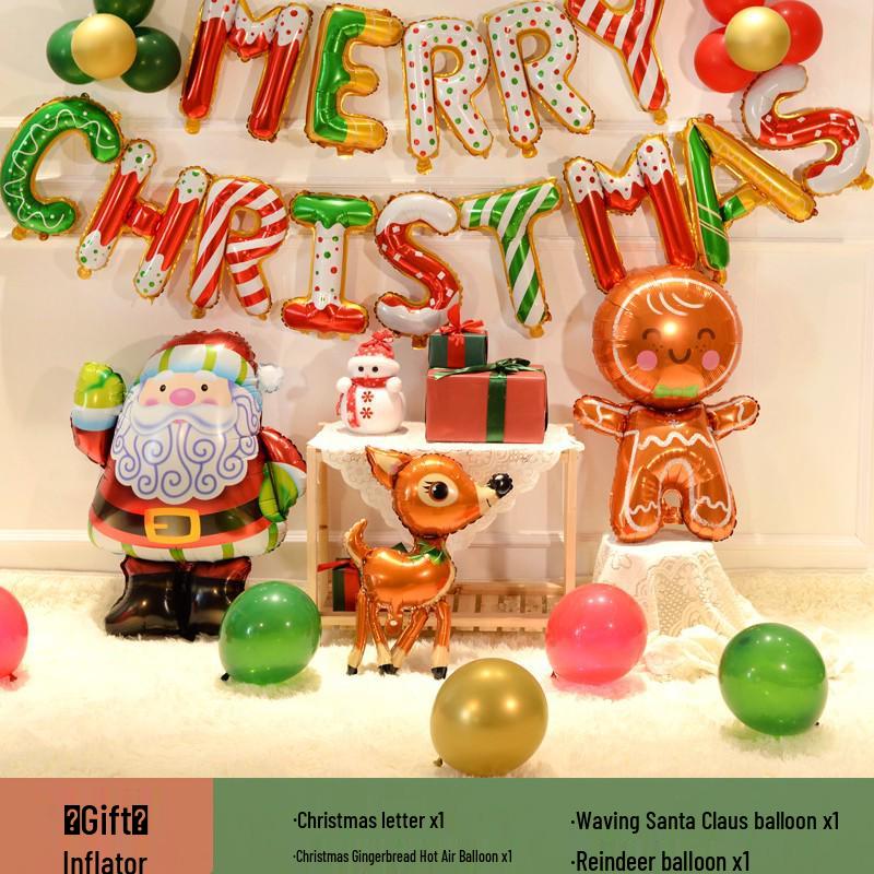 Christmas Letter Balloons for Storefronts, Kindergartens, Parties & Event Decorations