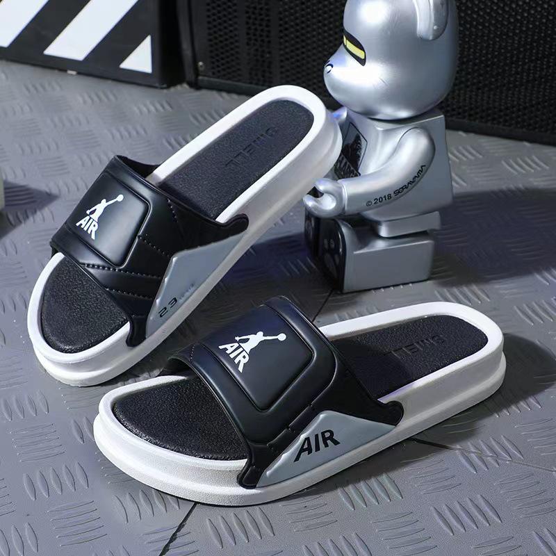 

2024 Men s Cool Beach Slippers: Trendy Outdoor Sports with Thick Sole and Step-On Comfort 44-45 чёрный