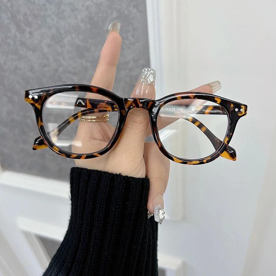 Fashion Vintage Oval Clear Lens Classic Eyeglasses Frame Male Elegant Glasses Men Women Transparent Lens