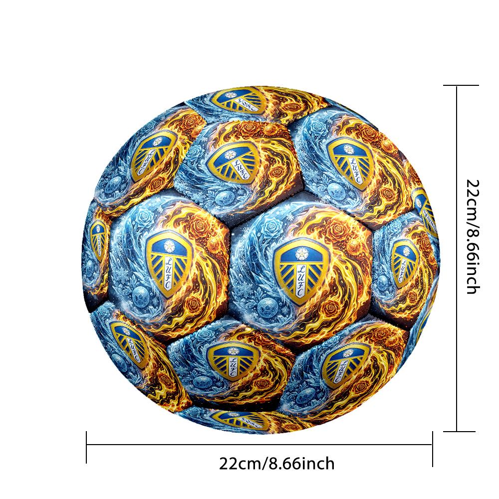Leeds United FußballGedruckt Größe 5 FußballBball, Anti-Rutsch Erwachsenen Spiel Fußball Souvenir für Fußballfans