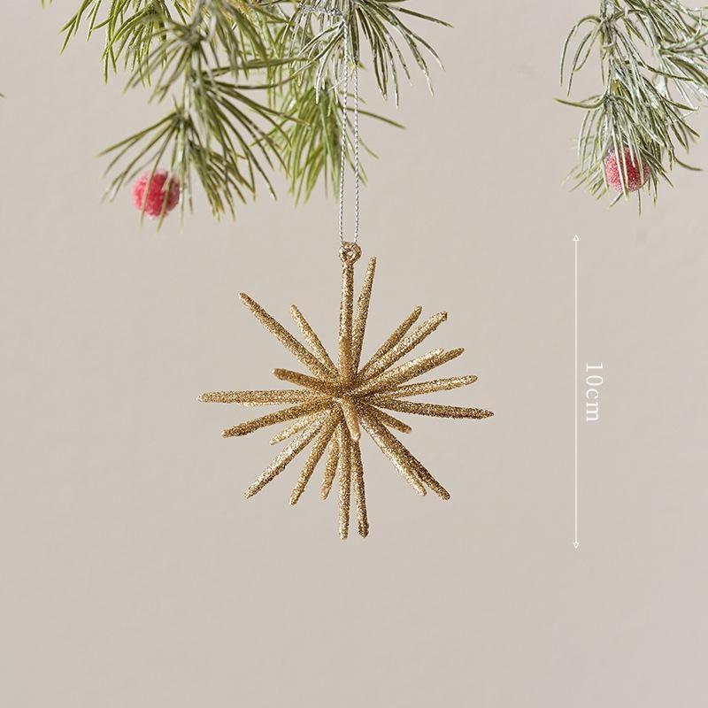 Gold Exploding Star Hanging Ornament Christmas Tree Pendants 2026 Christmas Home Decoration 2026 New Year Party Gifts