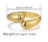Exaggerated Punk Smooth Glossy Metal Open Cuff Bangles for Women Vintage Arm Bracelet Grunge Jewelry Steampunk Men