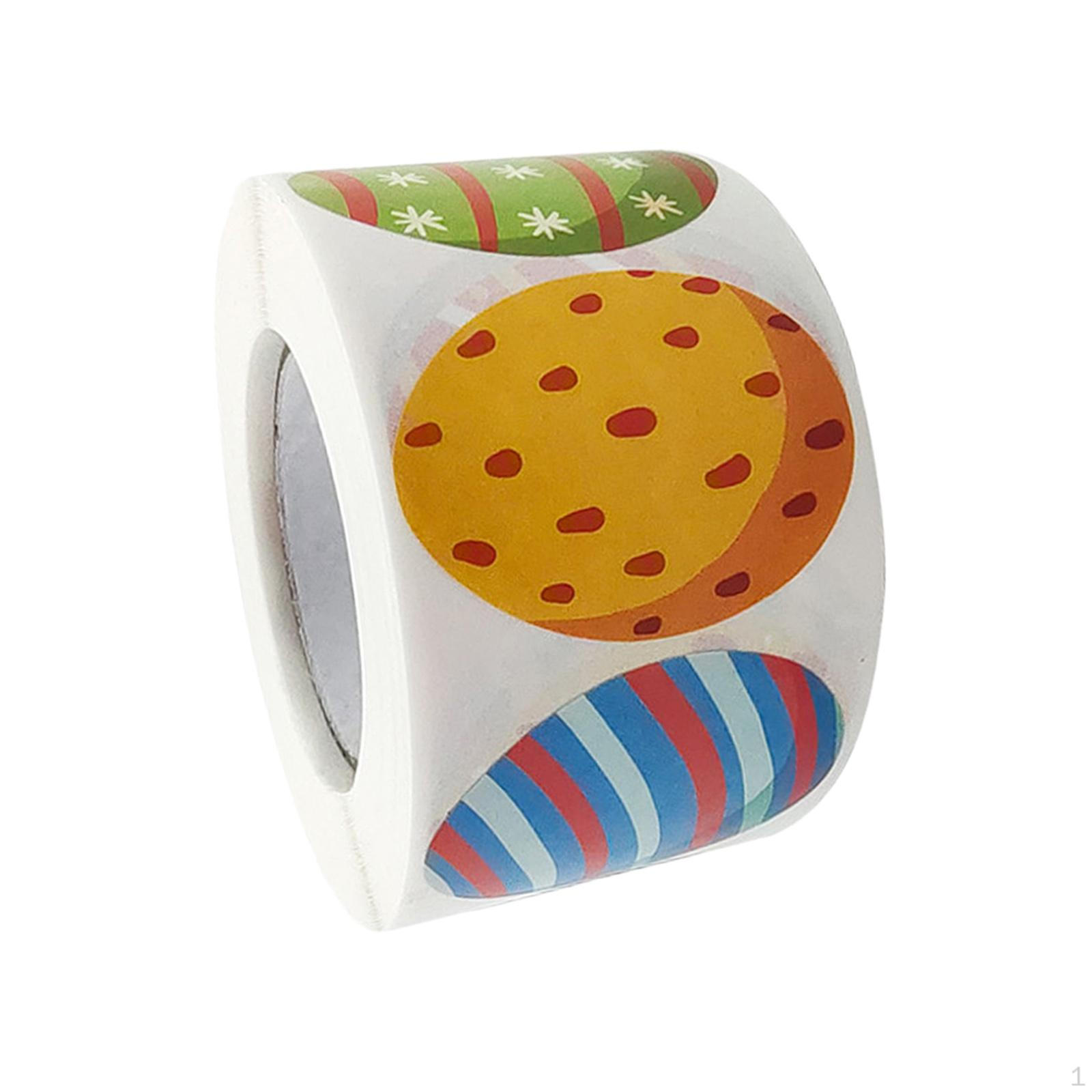 

Easter Egg Stickers Novelty Labels Seal Decals Holiday Embellishment for DIY Supplies Stripe