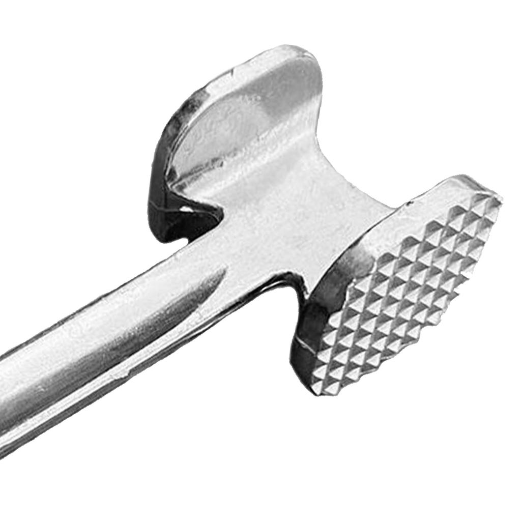 Kitchen Meat Hammer Aluminium Alloy Meat Mallet Round Silver Meat Tenderiser Steak Hammer