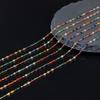 2Meters 1Meter Stainless Steel Thin Chain Colorful Crystal Beaded Chains for DIY Necklace Bracelet Cloth Chain Jewelry Findings