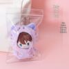 Handmade Trendy Doll Bag with DIY Raincoat, Transparent Waterproof Storage, and Dustproof Cotton Fabric.