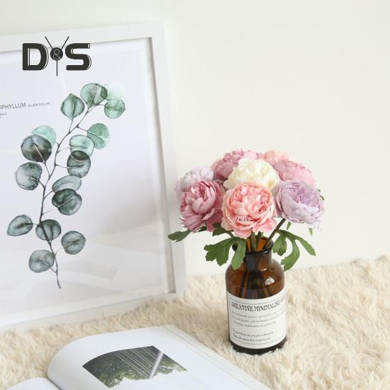 Clear Texture False Tea Rose No Watering Realistic Bridal Bouquet Faux Rose Flower